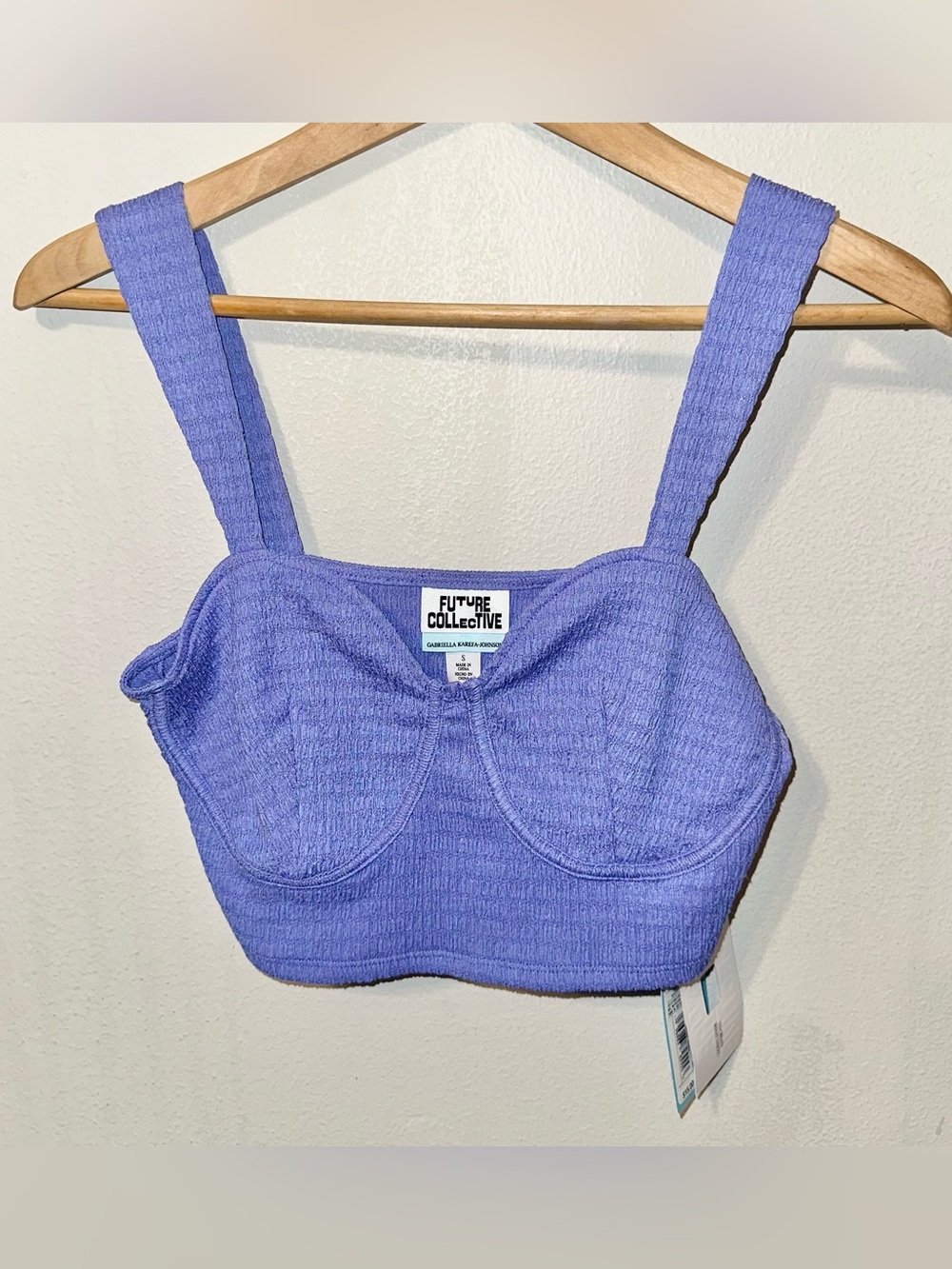 Future Collective Purple Crop Top NWT